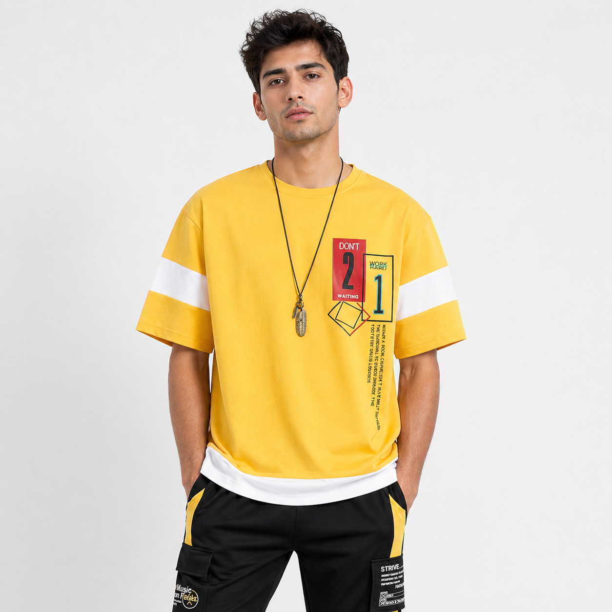 Men Graphic Yellow Track Suit For Men