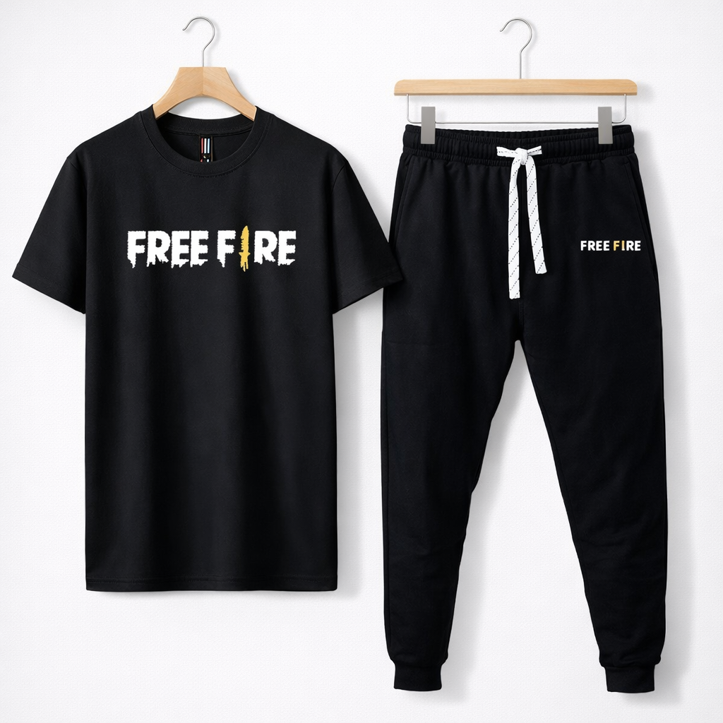 FREE FIRE Black Tracksuit For Men